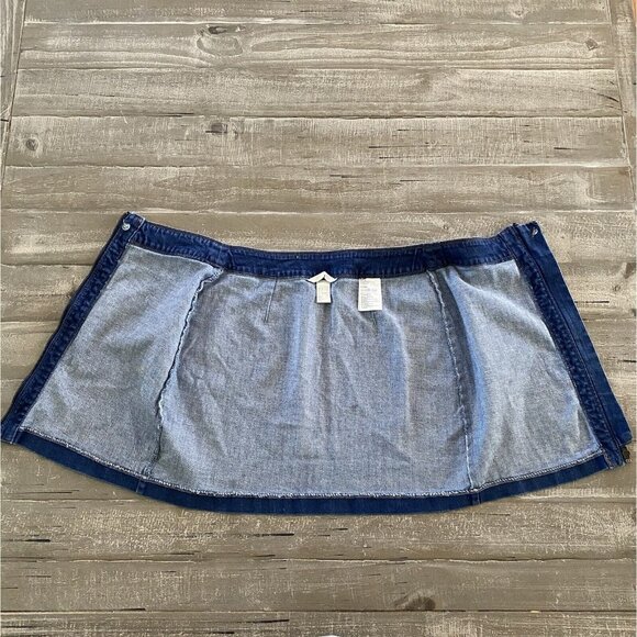 H & M Denim Skirt Women’s Size 6 Dark Wash Blue Front Zipper Mini Ladies Y2K - Picture 7 of 7